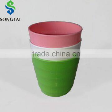 wave surface round garden flower pot