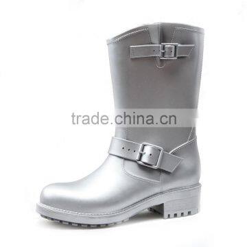 2016 flat lady shoes pvc rain boots China wholesale