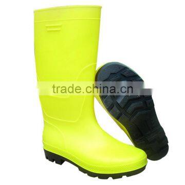 yellow pvc working boots safety boots from factory