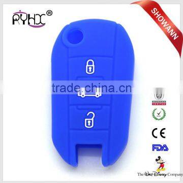 Colored Silicone Key Covers Silicone Key Cases Silicone Car Key Protector for Peugeot 3008 photo-6