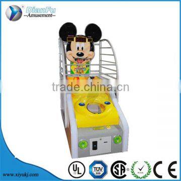 Kids arcade coin operated electronic small size for Childdren basketball game machine for sale