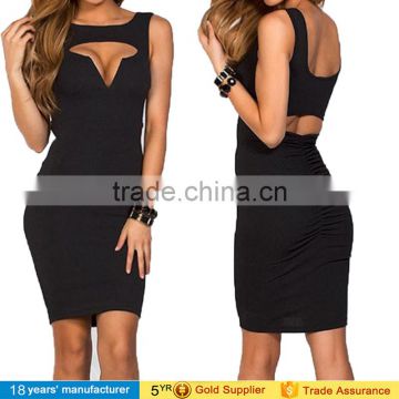 2016 Online shopping hot sexy girls sleeveless fancy cutout bodycon short mini club wear dress patterns