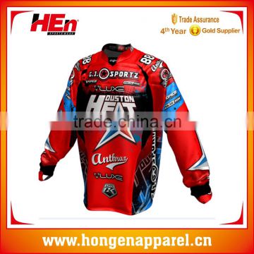 Hongen apparel 2017 paintball league sublimation paintball jersey