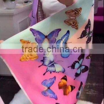 Custom Digital Printed Chiffon Square scarf silk scarf, 100% silk scarf, chinese silk scarf