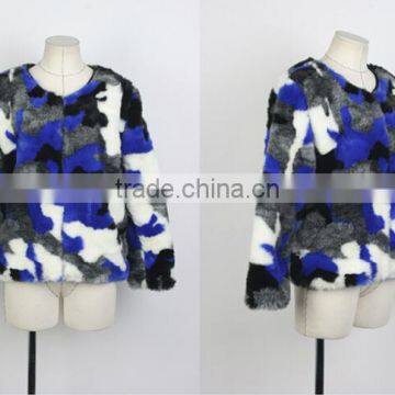 Multicolour Fashion Fox Fur 2014 Wool Overcoat Medium-long Fur Coat photo-2