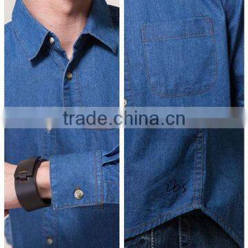 Mens denim shirt fabric in stocklot