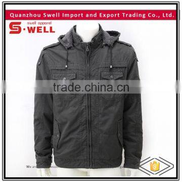 China wholesale custom winter cotton wash man outdoor jacket