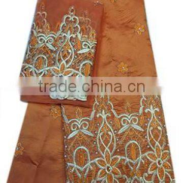 Good Quality African George Lace Fabric for Beautiful Garments With Unique Applique With Beads and Stones GPF009 photo-4
