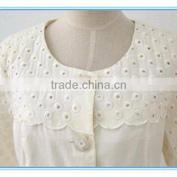 Ladies Formal Mesh Suits Embroidery White Elegant Blouse And Skirt Sets photo-5