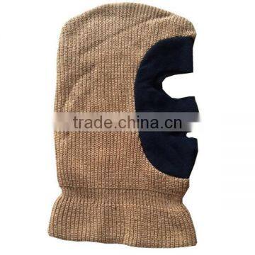 Half cardigan knit beanie hat winter face mask