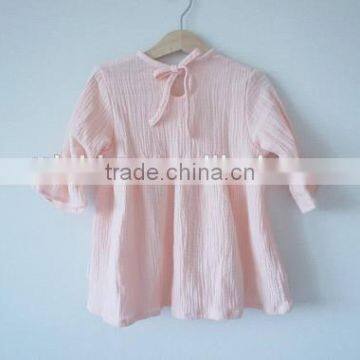 Wholesale Double Layer Muslin Dress Baby Frock Design Pictures Ruffle Sleeve Girl Dresses photo-2