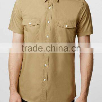 Wholesale Mens Shirt Short Sleeve Shirt With Pocket Latest Design Shirt photo-4