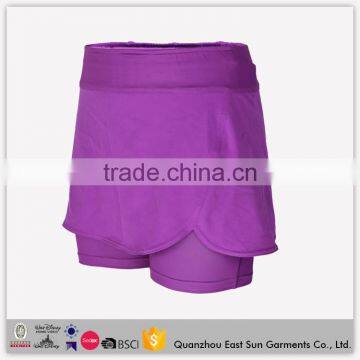High Quality Dry Fit Wholesale Fashionable Sportwear Women Sexy Yoga Skirts Sport Running Shorts photo-2