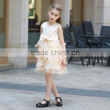 Hot Sale Net Fabric Ball Grown Dress for Baby Girl Summer Dress for Girl Ruffle Skirt Sleeveless photo-4