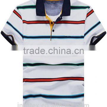 Stripe Custom Plain no Design Polo Shirt photo-3