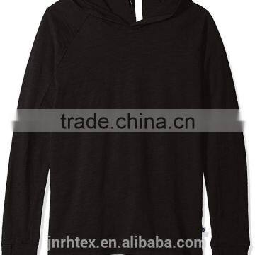 Plain custom cotton polyester gym men's long sleeve t-shirt