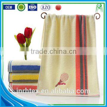 Dobby Border Emboridered Logo Yarn Color Dyed Sports Towel photo-6