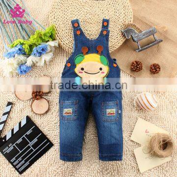 High Qualtiy Kids Clothing Children Denim Overalls Baby Little Bee Fashion Strap Jeans