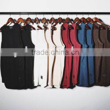 Simple custom for men 100% cotton blank gym mens stringer singlet wholesale
