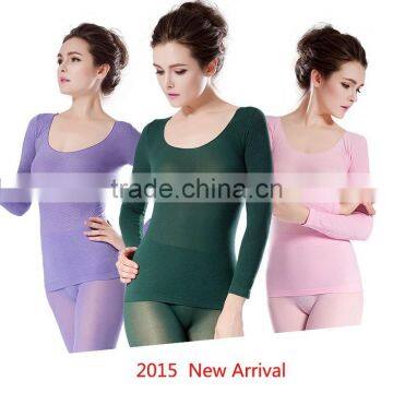 2015 New Arrival Suntex Ultrathin Heated Fiber Thermal Underwear Beautiful Undergarment Sets photo-1