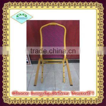 Hot-Sell Cheap Classic Design Old Fashion Cushioned Aluminium Banquet Stacking Chairs photo-3