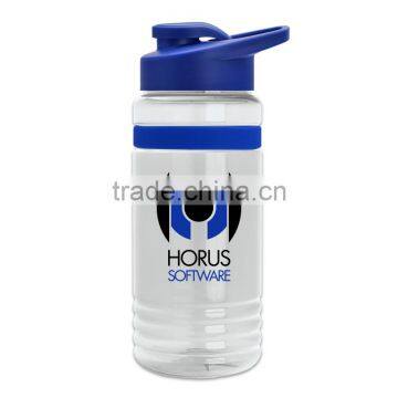 USA Made 20 Oz. BPA-Free Tritan Stripe Water Bottle With Drink-Thru Lid - Has Snap Lid, Silicone Grip and Comes With Your Logo photo-5