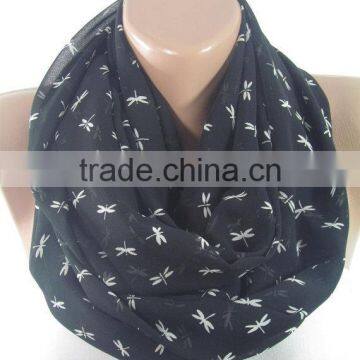 Dragonfly Scarf Black Scarf Shawl Infinity Scarf Animal Scarf Winter Women Fashion Accessories Valentine Gift For Her Girlfriend photo-2
