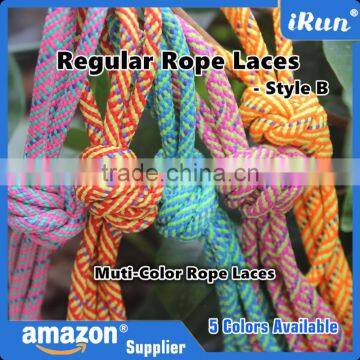 Yellow Hot Sale Round Rope Athletic Exercise Shoelaces - Muti-Colored Hiking Rope Strong Firmly Boot Laces - Amazon Supply photo-6
