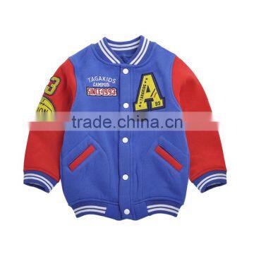 Wholesale baby boys spring baseball long sleeve stripe coat jackets