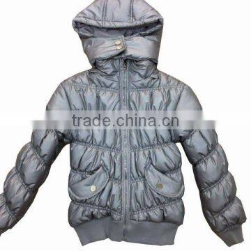 Good-looking quilted fleece winter windproof girls jacket