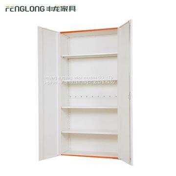 Knock Down Structure Steel/metal Swing 2 Door Filing Cabinet With 4 Shelves Inside photo-4