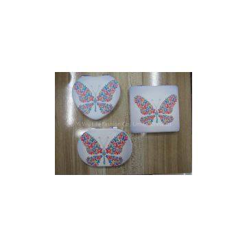 Big Butterfly Print PU Cosmetic Mirror LFM2203