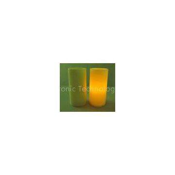 Plastic Battery Operated Flameless LED Pillar Candles With Timer / Remote