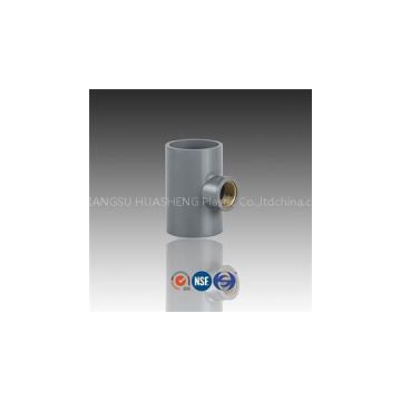 PVC Tee With Copper Threaded Fitting PN10