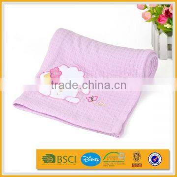 high-grade 100% bamboo fiber soft brush home embroidery baby blanket