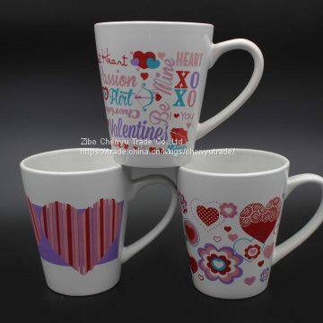 decal porcelain coffee mug gift product promotion can be OEM