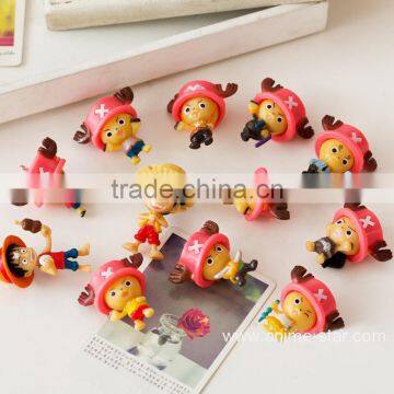 Cheapest Bag Keychain Pendant Japan Cartoon One Piece Anime Lovely PVC Mini Figure Keychain 12pcs/set