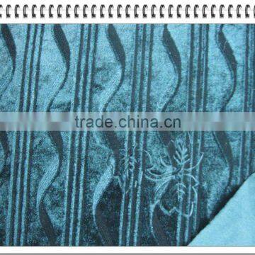 black embossed high velour(two-way stretch) fabric