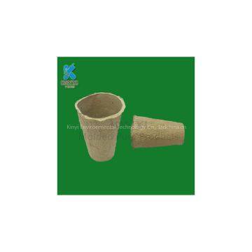 Disposable recycled pulp garbage can