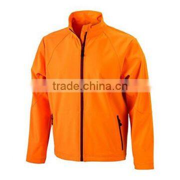 2016 Orange Softshell Breathable and Waterproof Jacket