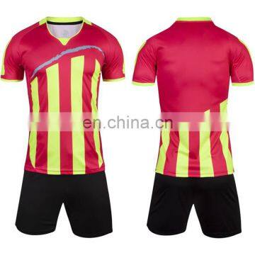 2017 dri fit soft polyester team trainning top custom sublimation striped sports jersey new model