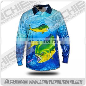 Custom fishing shirts, rib cuffs, add various logos are available