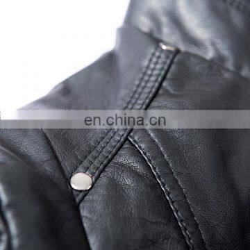 China Factory CUSTOM OEM Women Fashion pu Leather Jackets Coat photo-3