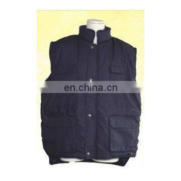 high quality thermal padding sleeveless hooded vest for men