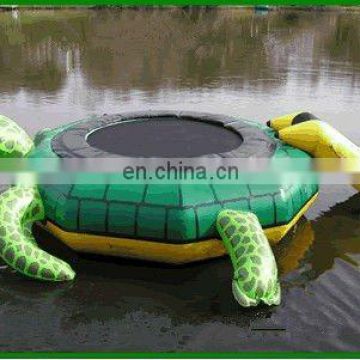 Funny inflatable turtle water trampoline,island hopper turtle hop