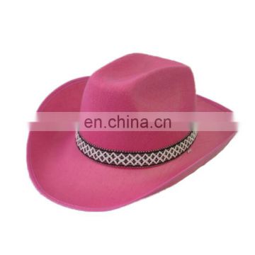 MCH-1434 Party Carnival funny cheap pink felt cowgirl Hat