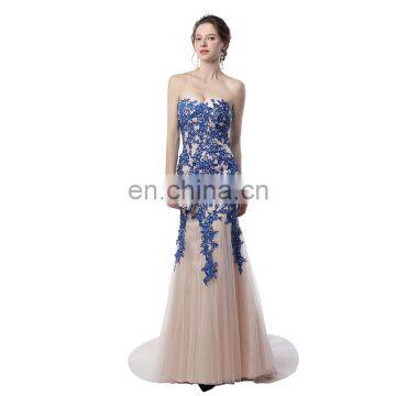 Charming Real Sample Long Gown Sleeveless Sweetheart Appliqued Floor Length Lace-up Backless Beaded Women Prom Dress