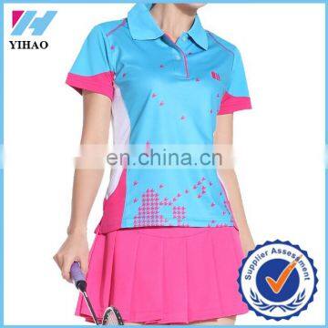 2014 New discount summer badminton clothing set women's sports wear slim comfortable tennis dresses shirts