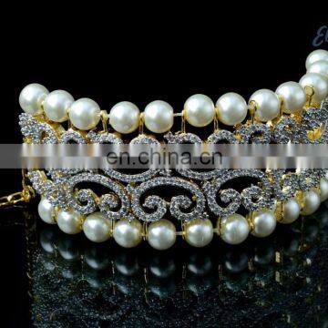 AMERICAN DIAMOND BRACELETS-PEARL AND DIAMOND BRACELETS-PARTY WEAR BRACELETS