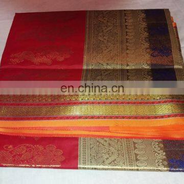 Wedding Dress Women's Dress Indian Saree Zari Work Pallu Silk Sari